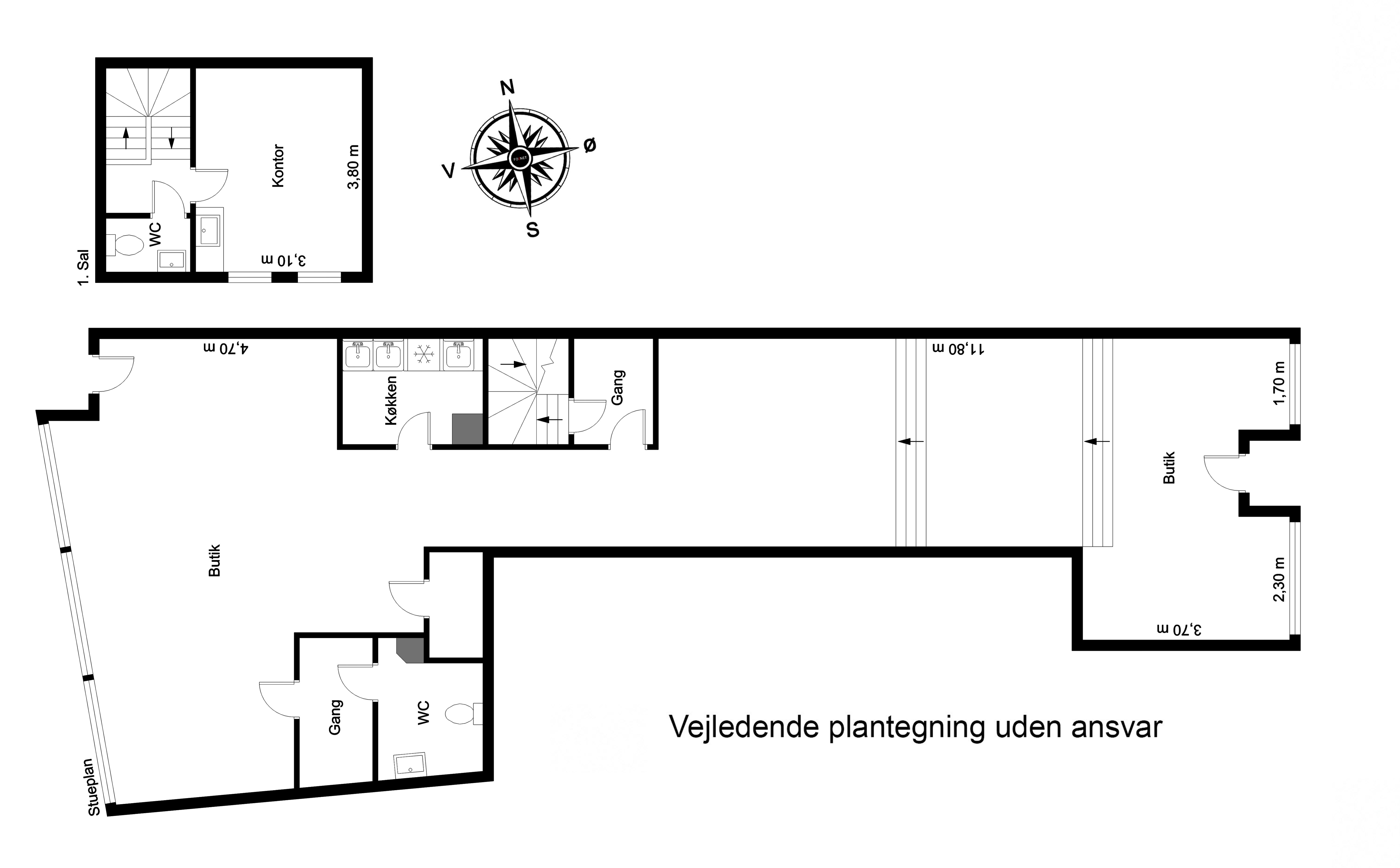 Pænt og charmerende butikslejemål – pohled 2