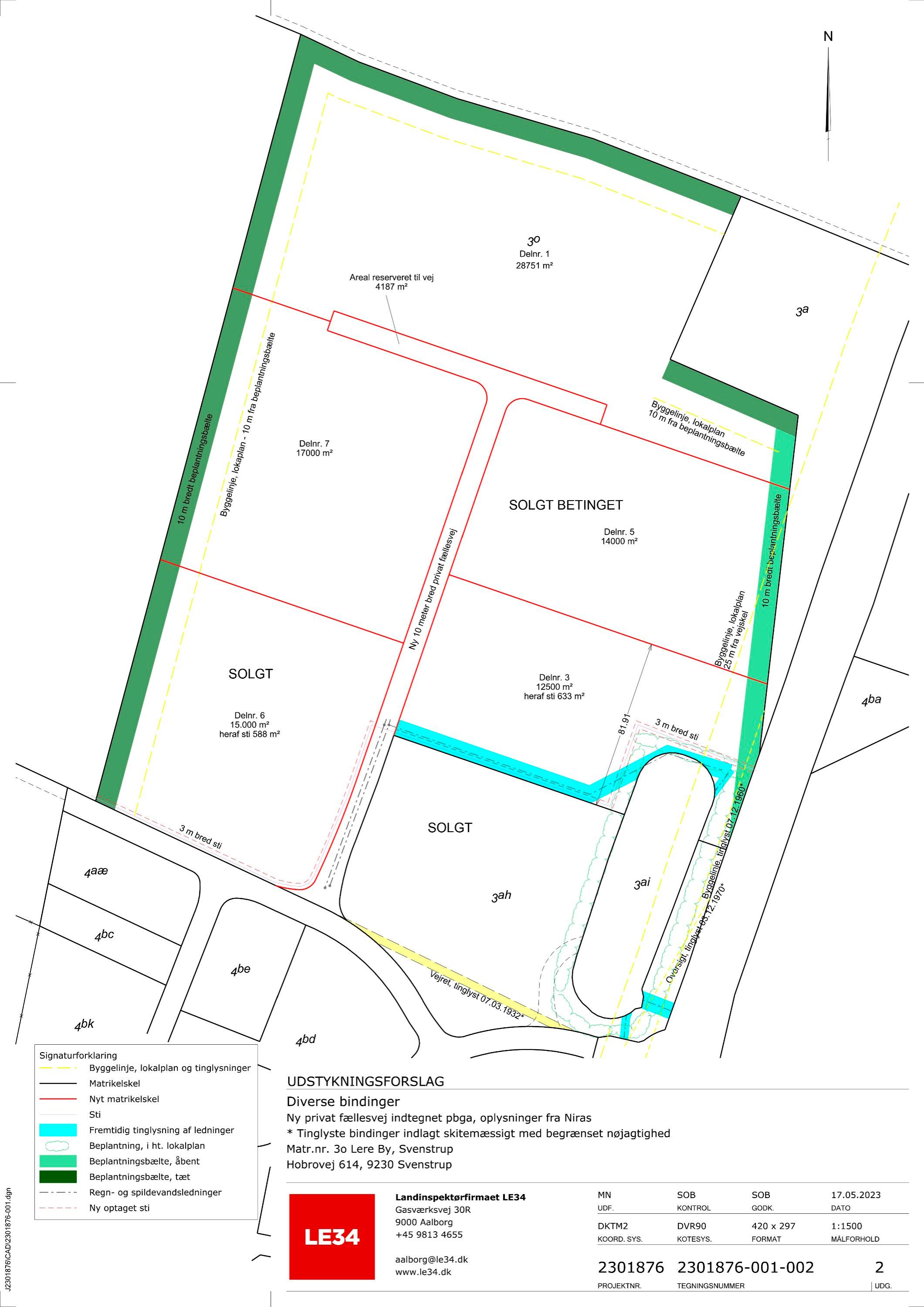 Der er mulighed for at købe grundstørrelser på op mod 45.000 m² - arealerne vil kunne tilpasses den enkelte bruger - Visning 2