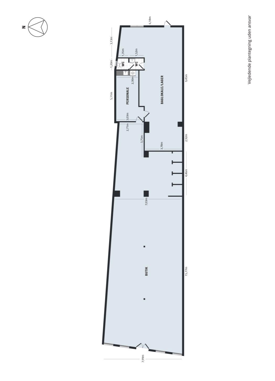 Velbeliggende butik i Sorø - Visning 2